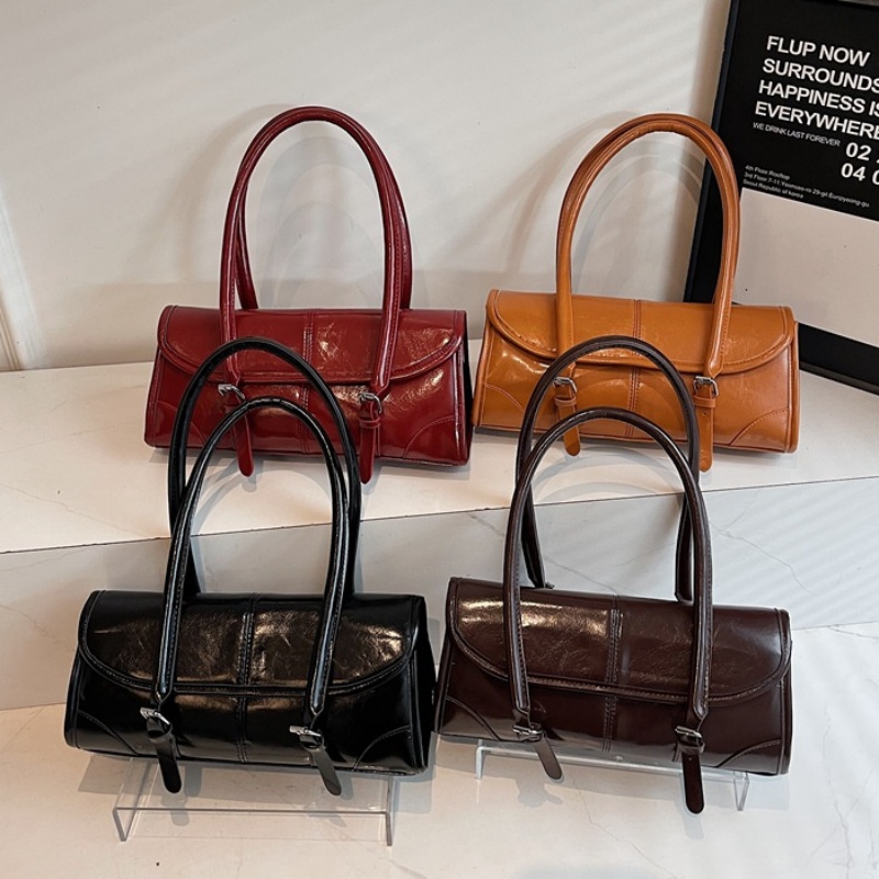 Luxury Bags Vip - High Quality Burgundy PU Leather Underarm