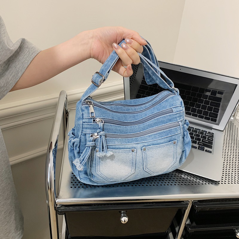 Korean Fashion Washed Denim Co - Luxury Bags Vip review and price